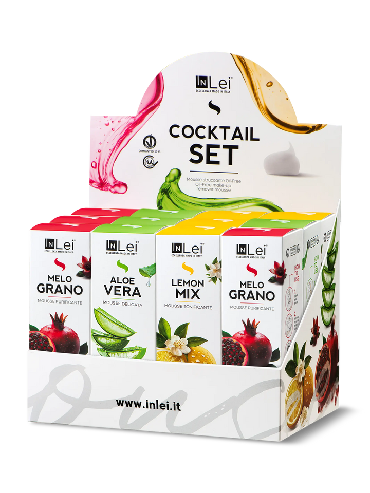 ESPOSITORE COCKTAIL SET TRAVEL SIZE | mix struccanti per ciglia, sopracciglia e viso 50ml