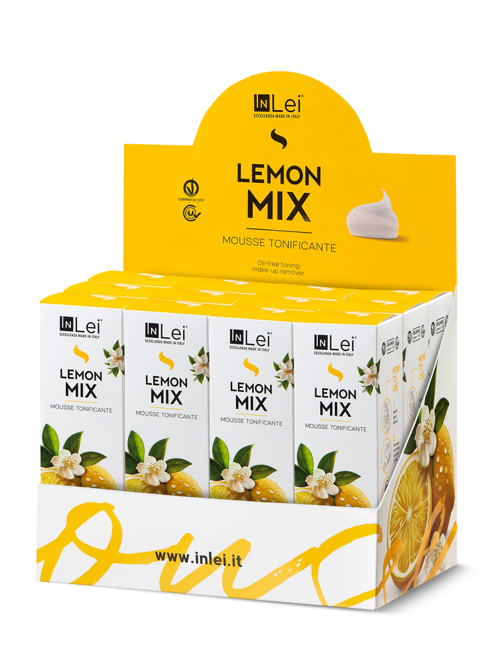 ESPOSITORE MOUSSE LEMON MIX TRAVEL SIZE | struccante tonificante per ciglia, sopracciglia e viso 50ml