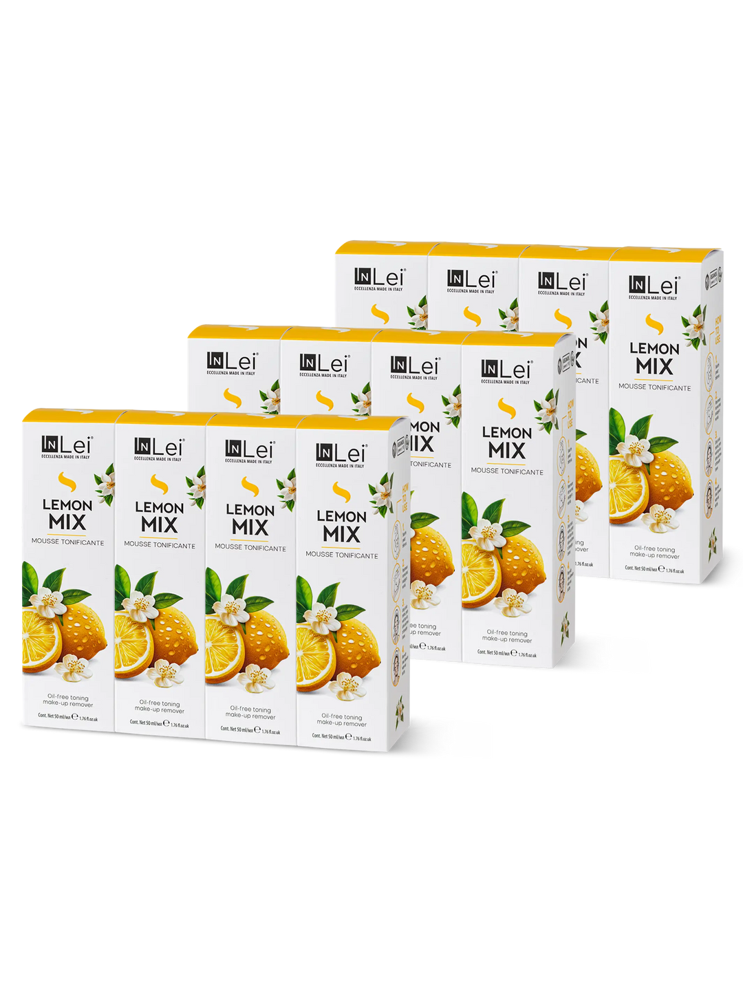 ESPOSITORE MOUSSE LEMON MIX TRAVEL SIZE | struccante tonificante per ciglia, sopracciglia e viso 50ml