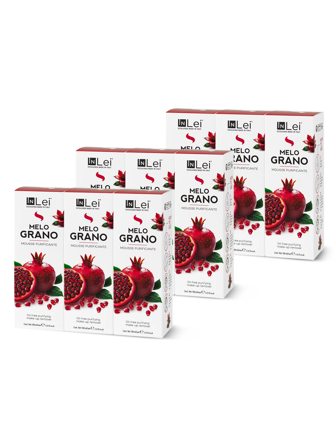 ESPOSITORE MOUSSE MELOGRANO | struccante purificante per ciglia, sopracciglia e viso 100ml