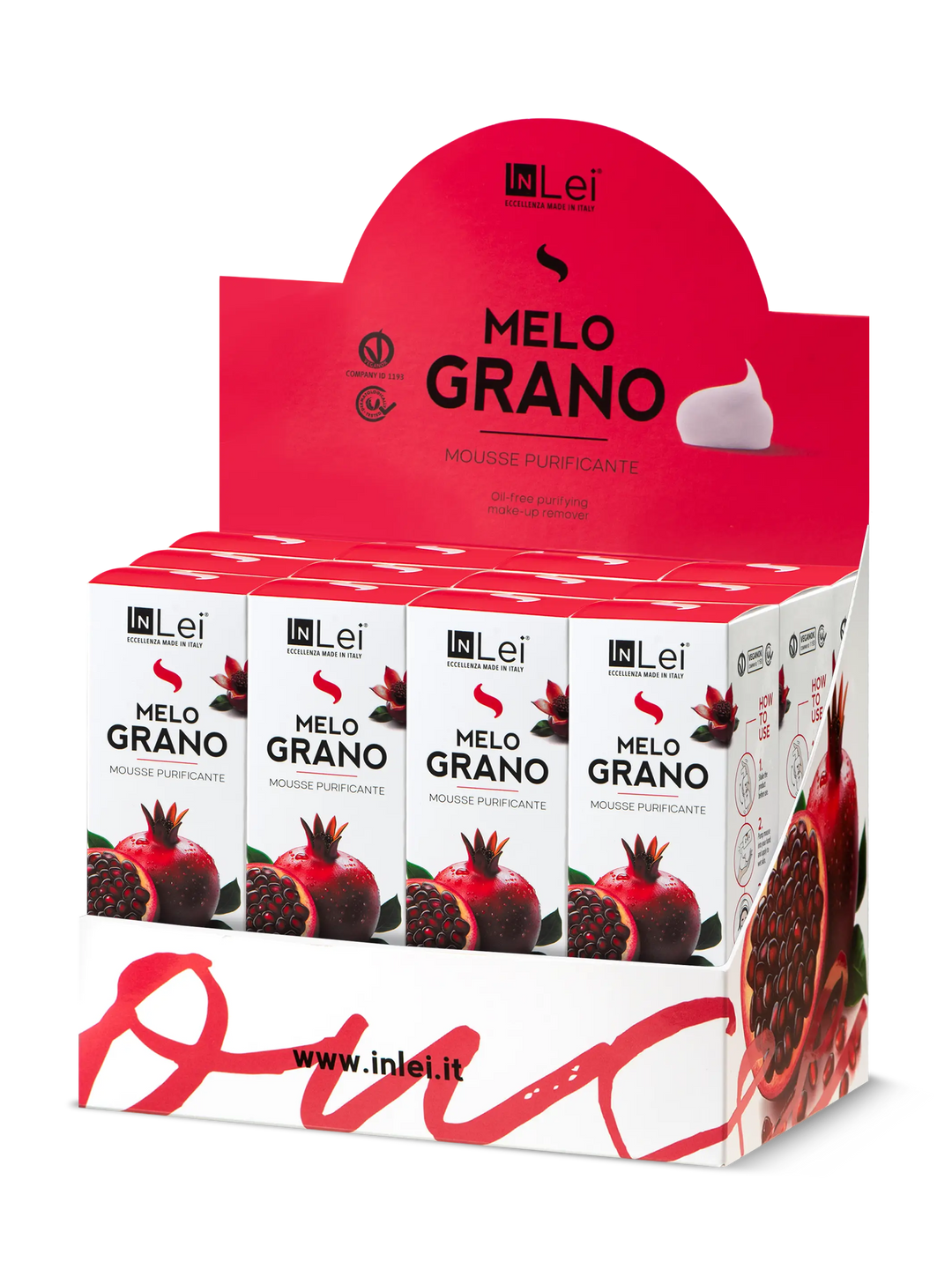 ESPOSITORE MOUSSE MELOGRANO TRAVEL SIZE | struccante purificante per ciglia, sopracciglia e viso 50ml