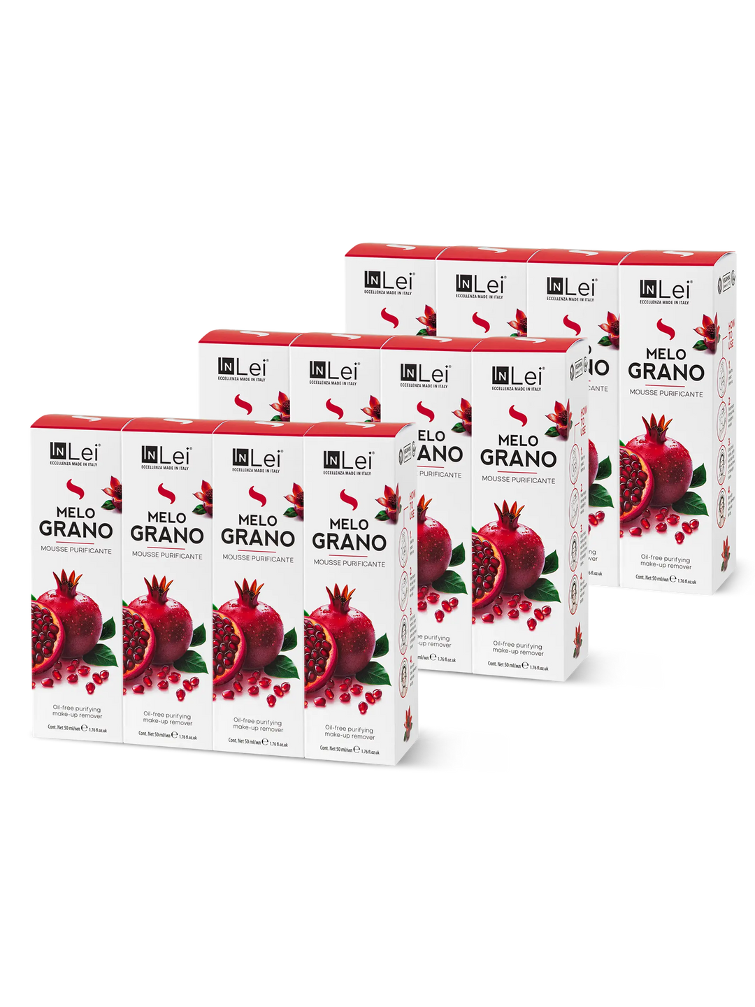 ESPOSITORE MOUSSE MELOGRANO TRAVEL SIZE | struccante purificante per ciglia, sopracciglia e viso 50ml