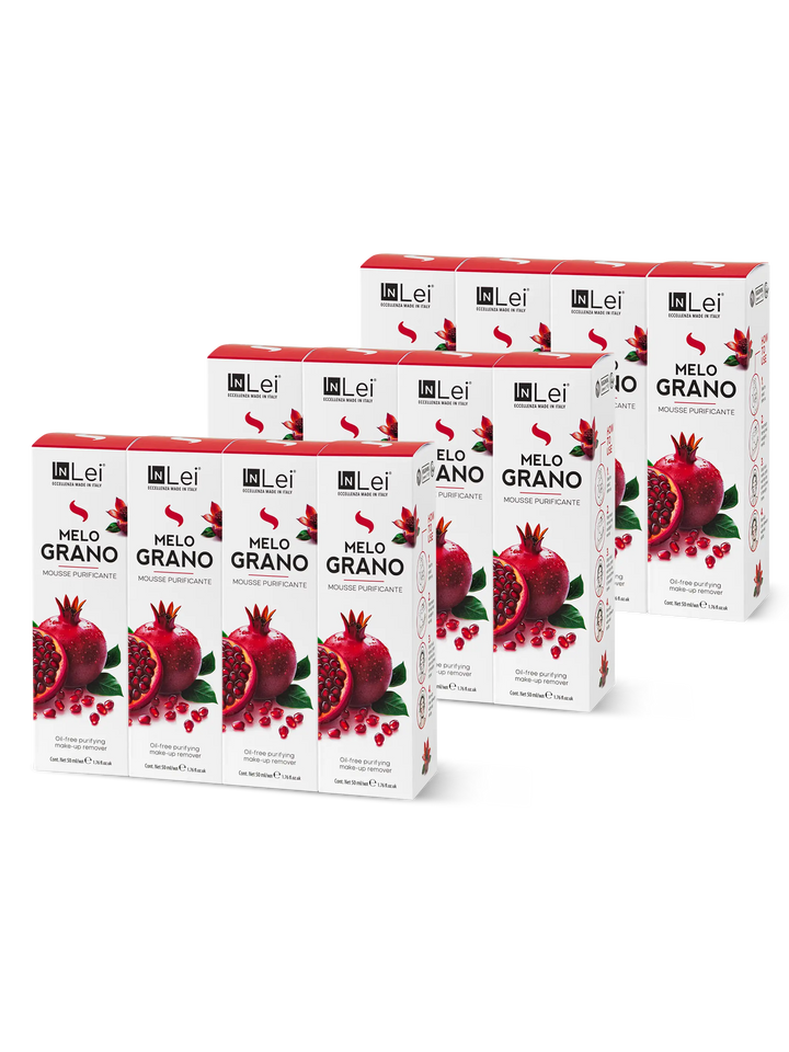 ESPOSITORE MOUSSE MELOGRANO TRAVEL SIZE | struccante purificante per ciglia, sopracciglia e viso 50ml