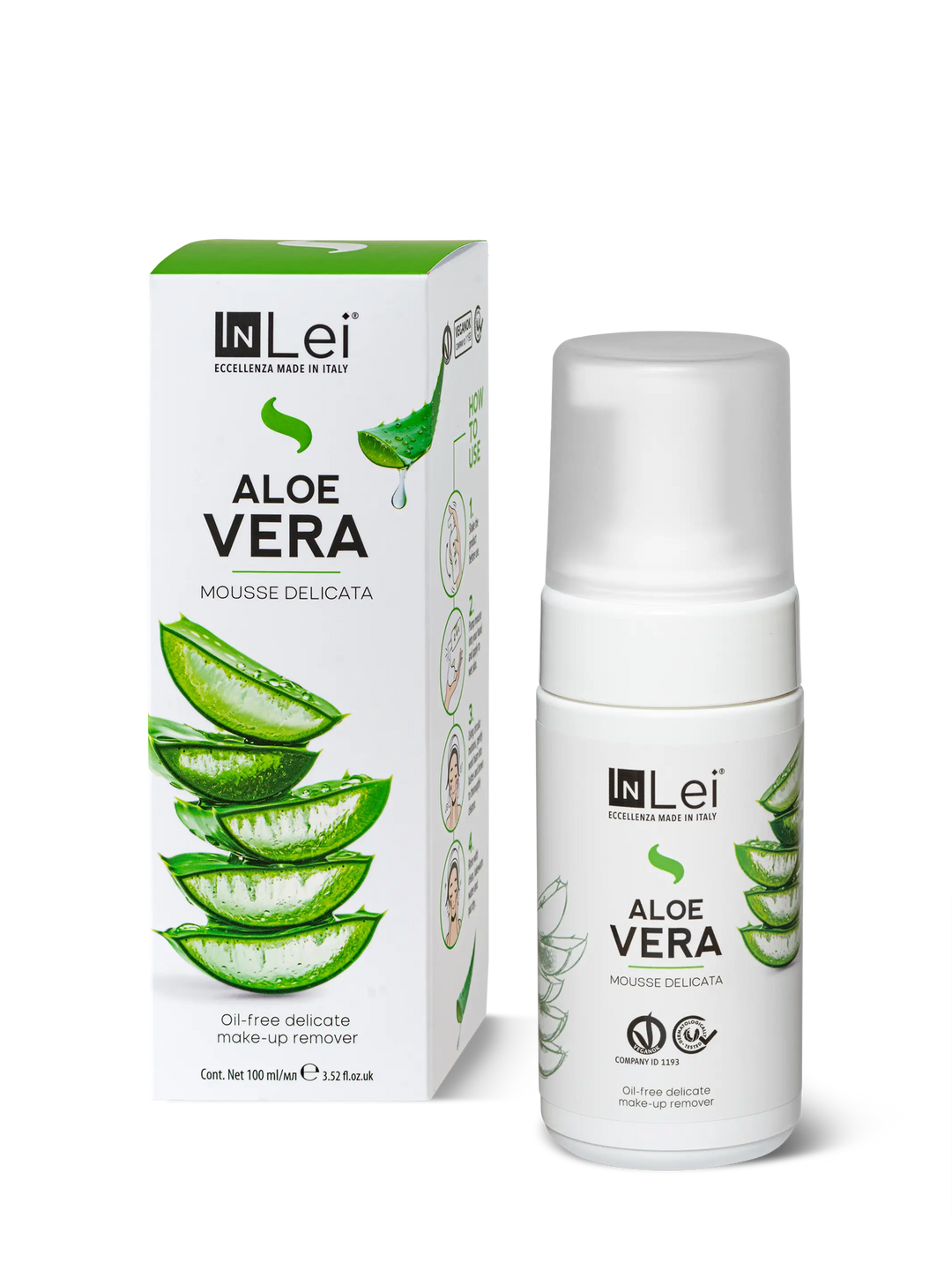 MOUSSE ALOE VERA | struccante delicato per ciglia, sopracciglia  e viso 100ml