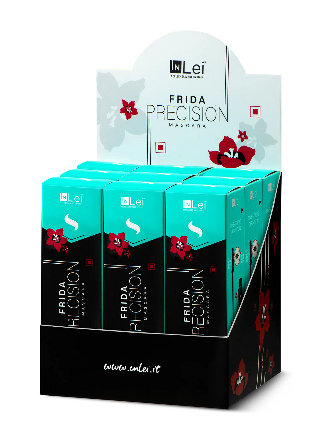 ESPOSITORE DA BANCO FRIDA PRECISION | mascara ad alta definizione per ciglia naturali ed extension ciglia