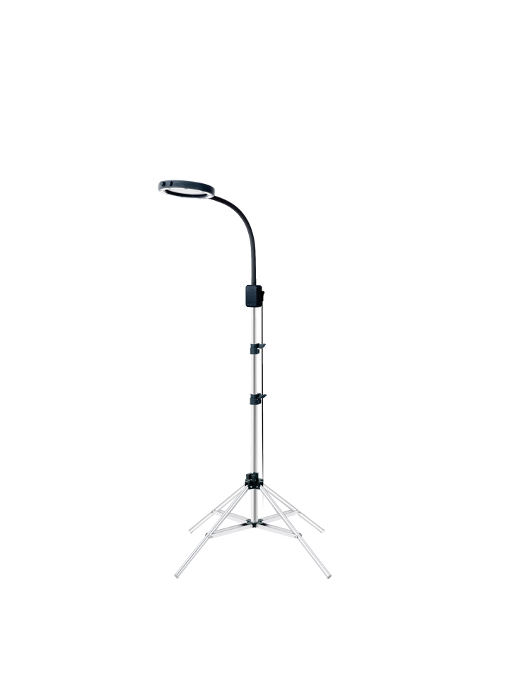 SATURN | lampada a LED personalizzata con lente di ingrandimento + supporto telescopico in alluminio