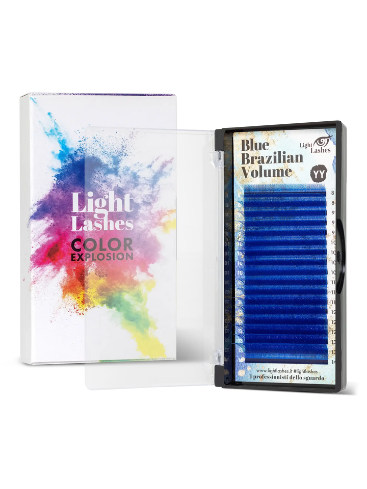 BLUE BRAZILIAN VOLUME YY CC-curl | Color Explosion 18 strisce