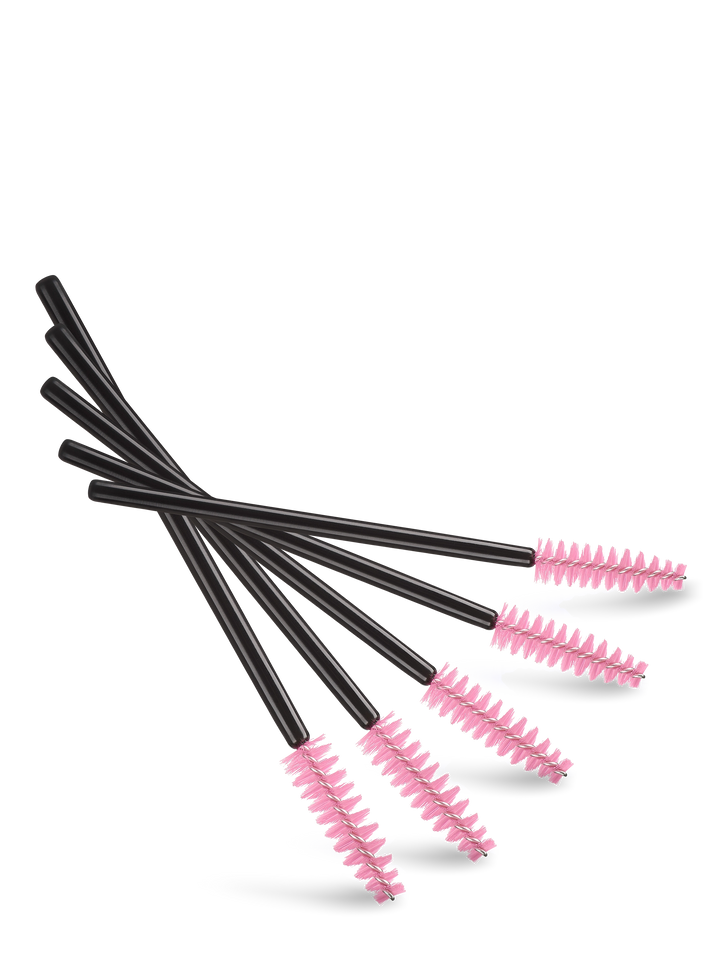CLASSIC MASCARA BRUSHES | pink color 25pcs