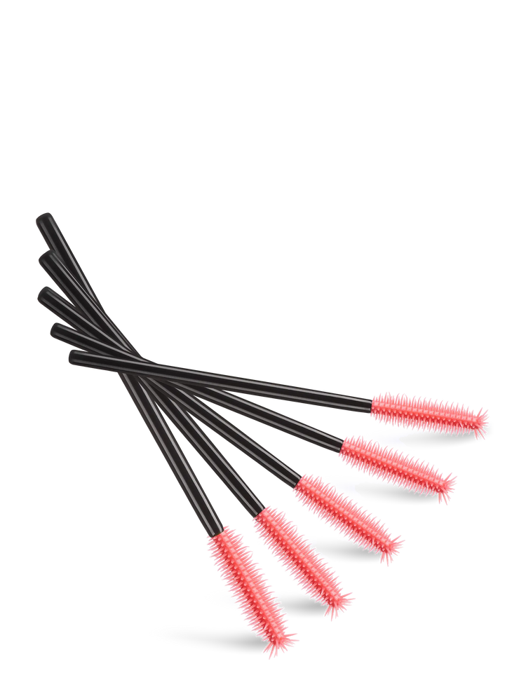 SILICONE MASCARA BRUSHES | red color 50pcs