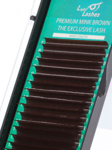 MINK EXCLUSIVE LIGHT BROWN B-curl | 18 strips